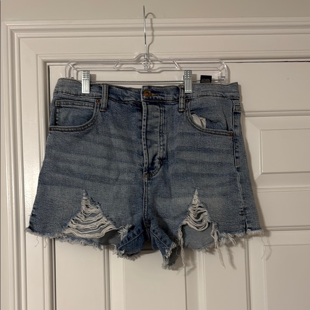 Distressed Denim Women Shorts
